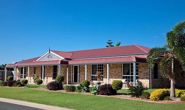 bricked house with red roof -colonial red brick remodel exterior