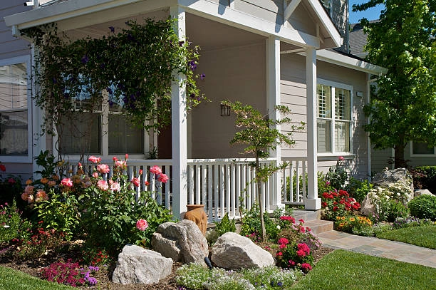 house outdoor view with plants -ranch remodel cottage