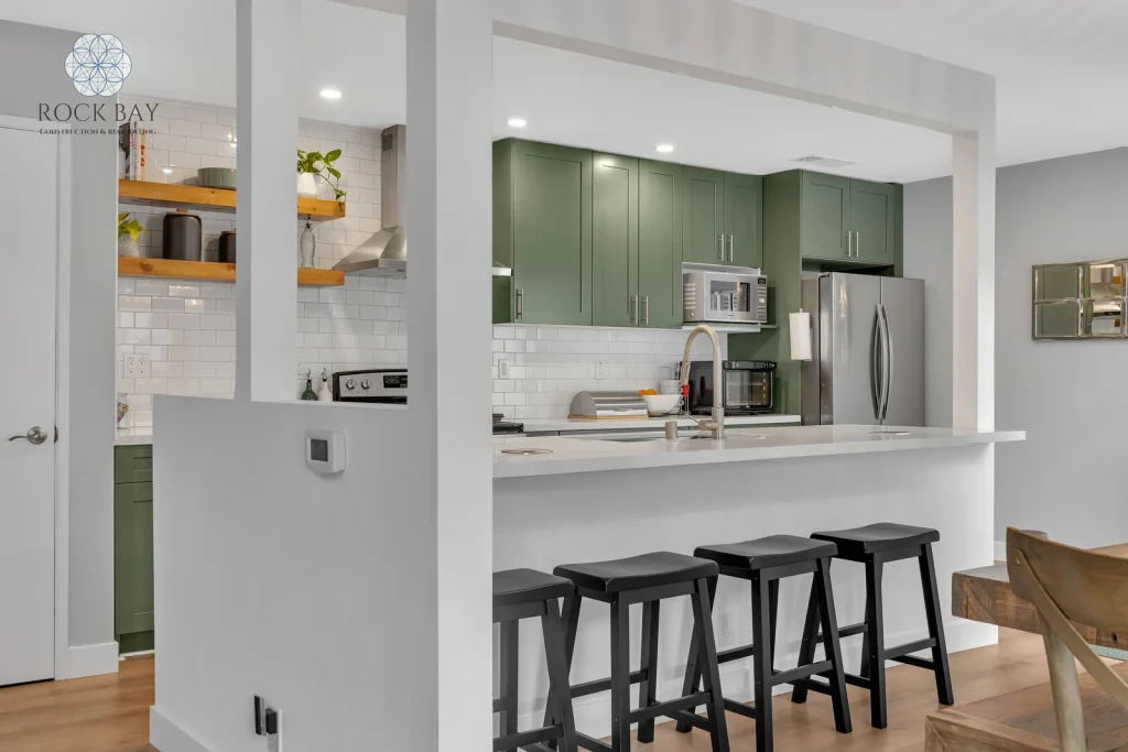 Kitchen home renovation island breakfast bar