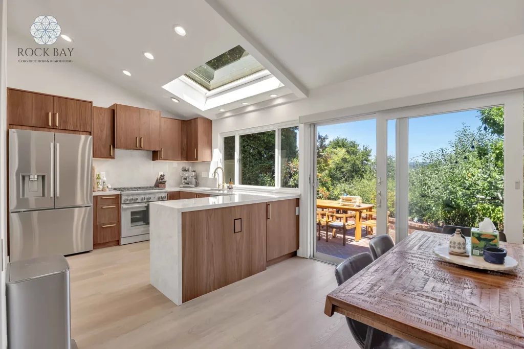 Kitchen remodel island dining area