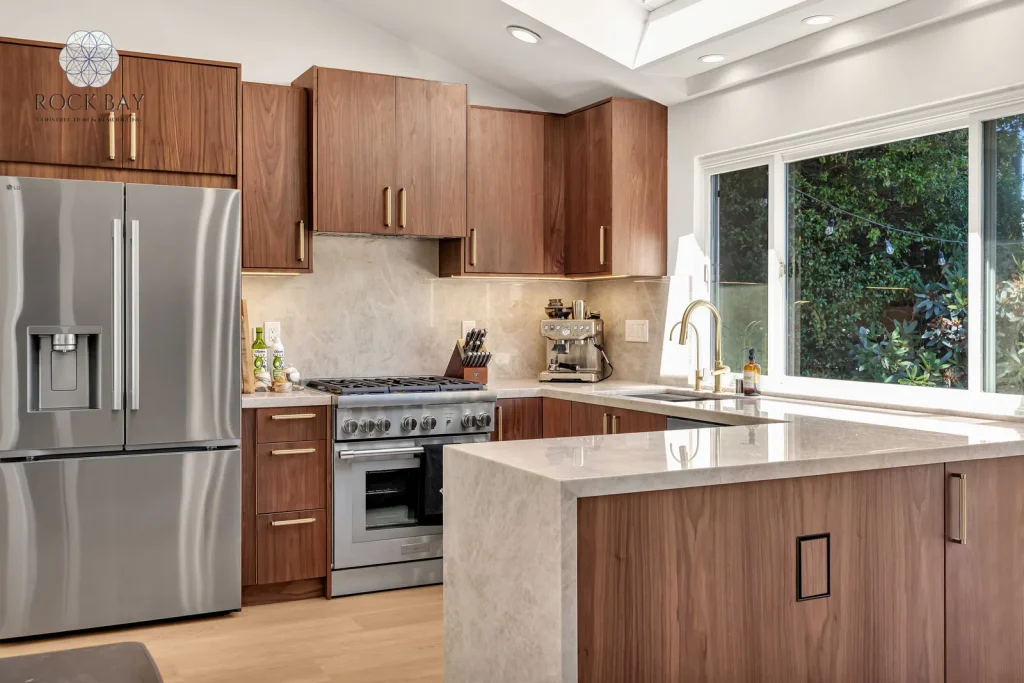 Kitchen remodel stainless appliances stone island